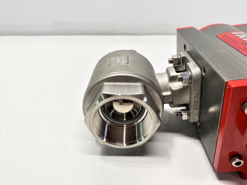 Triac 2" NPT 316SS Actuated Ball Valve 22TX2002R3SBX, 1000 WOG, 2R80SR